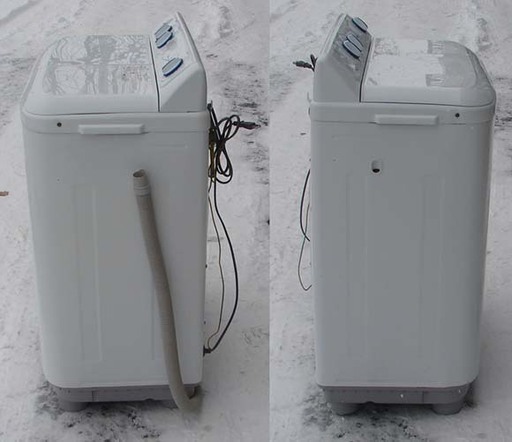 19N0125 C 札幌発 引取歓迎 Haier/ハイアール JW-W55E 2槽式電気洗濯機 2013年製 中古 当店から１０ｋｍ以内でしたら配達無料