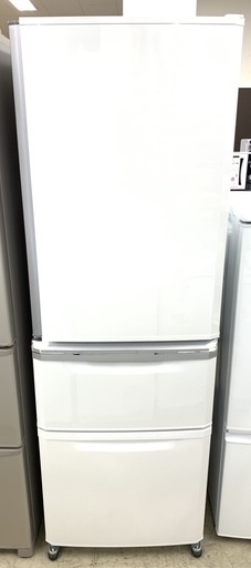 J176　三菱　冷凍冷蔵庫 370L　MR-C37A-W　2016年製　※動作確認、クリーニング済です。