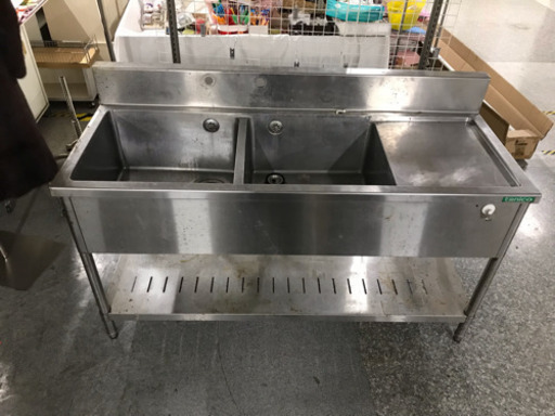タニコー 業務用厨房機器 2槽シンク流し/作業台
