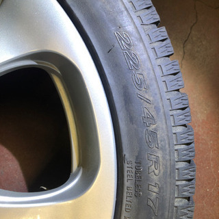 （値下げ）225/45R17冬タイヤアルミセット5穴マルチ4本