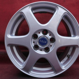 H273】ホイール4本*FEID15×6J 5穴 PCD 100 +48 送料無料