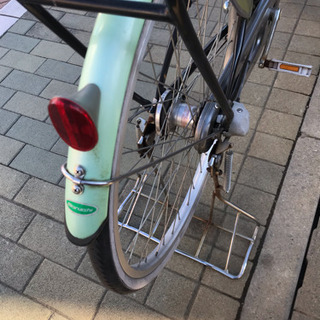 丸石子供乗せ自転車 オ一トライト、３段ギアフロント超大型かご新品 