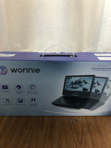 【美品】ポータブルDVDプレイヤー　wonnie