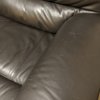 ※お約束中※【取りに来ていただける方歓迎！値下げ交渉あり！】ニトリ リクライニングソファー 本革3人がけ  35,000円