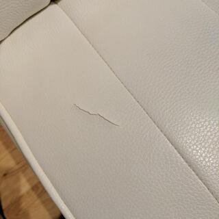 L字型合皮ダイニングソファ