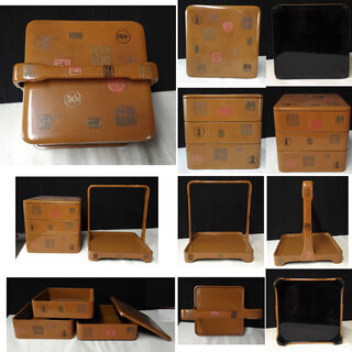 c396 漆器 重箱 手提げ付き 三段重箱 木製 漆塗 c396 漆器 重箱 手提げ付き 三段重箱 木製 漆塗