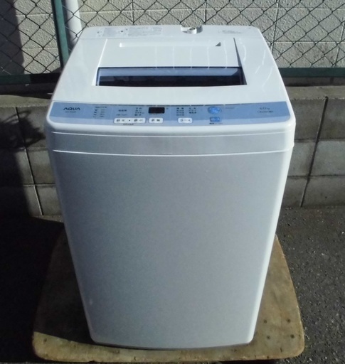AQUA/アクア 全自動洗濯機 AQW-S60D(W) 2015年製 6.0kg 中古品 動作OK♪ JM5656)【取りに来られる方限定】