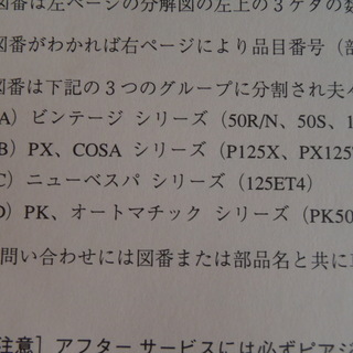1998年現在までに成川商会が輸入したピアジオ製ベスパ　スクーターのすべての正規輸入モデルが記載されています