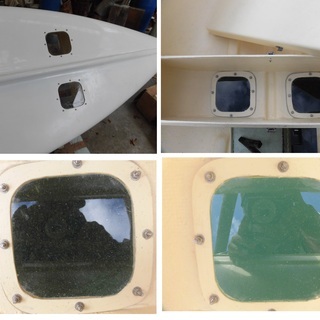 船底（海中）覗き窓付き電動カヌー（ミニボート）、脱着式アウトリガー付き 船底（海中）覗き窓付き電動カヌー（ミニボート）、脱着式アウトリガー付き