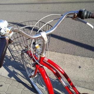 ♪ジモティー特価♪値下げしました！！装備充実　赤いフレームがきれいなＢＡＡ規格適合２６型中古自転車　シマノ6段変速・ＬＥＤオートライト・ ♪ジモティー特価♪値下げしました！！装備充実 赤いフレームが