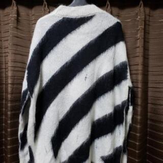 [並行輸入品] Off-White C/O Virgil Abloh 19AW バイカラー モヘア ニット セーター