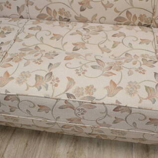 R124)カリモク karimoku ソファベッド コロニアル 花柄布地 3人掛け 3