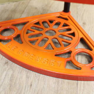 R578)ルクルーゼ LE CREUSET ポットスタンド 5段ラック オレンジ系