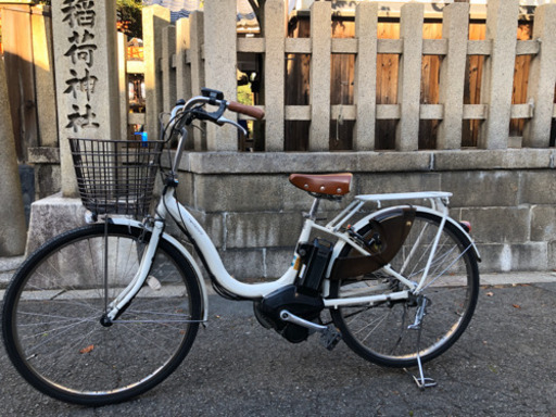 【京の楽チャリ】2019第最後2　PAS ナチュラ L　デラックス（白） 電動アシスト自転車レンタル専門店にて使用しているので安心して乗ってもらえると思います