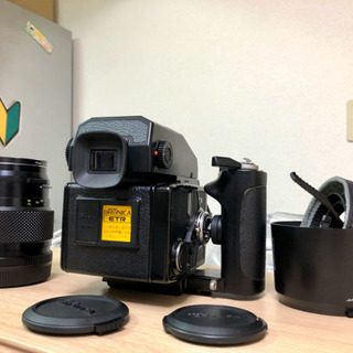 ブロニカ ETRS レンズ二本75/150 専用ストラップ　グリップ