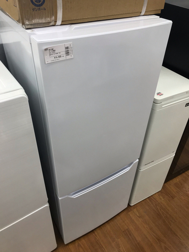 数量は多 6ヶ月間の保証付　NOJIMA(ノジマ) HER-1502FW 2ドア冷蔵庫 冷蔵庫