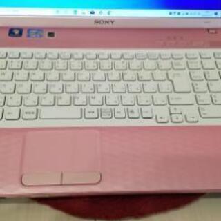 SONY VAIO ノートパソコン 大画面 ピンク 可愛いメタリックピンク♪ 美品☆ 大容量320Gでデュアルコアの高性能