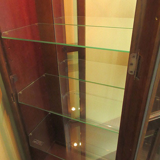 stp-0032　アトランタ　ショーケース 　ATLANTA　IDF太田長　ショーケース　飾り棚　チェスト　ガラスケース　キュリオケース　楢材　栗材　照明付　鍵付き　収納家具　リビング