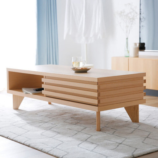 ローテーブル　天然木無垢材　突板　国産　日本製　リビングテーブル　センターテーブル