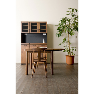 (Y)北大前! 札幌 引取  LEGNATEC Merissa レグナテック メリッサ 120 キッチンキャビネット ウォールナット キッチンボード 食器棚 展示未使用品