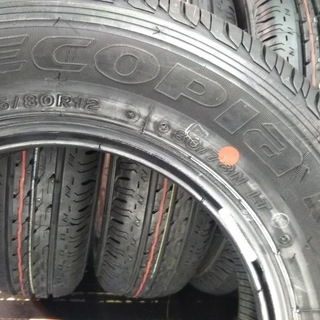 夏12インチ 軽トラック 軽1BOX 新車 4本 公道未使用【点検OK】ブリヂストン 145/80R12 LT エコピア R680 Nバン エブリィ アトレー バモス サンバー 軽トラ (145R12 LT)