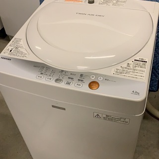 A0314  TOSHIBA　洗濯機　風乾燥付き　4.2kg　2...