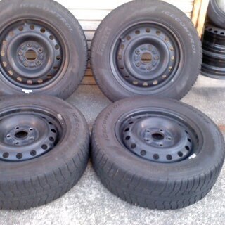 値引き相談可能！　ホンダ専用　 ステップワゴン　ストリーム等に　ＰＩＲＥＬＬＩ　純正スチールホイール　５穴＆スタッドレスタイヤ　4本セット　手渡し歓迎 