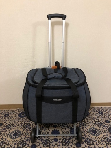 ペット用　カート付きキャリーバッグ　ネイビー
