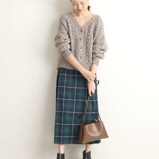 SLOBE IENA  【JOHN COOPER /ジョンクーパー】 Vネックカーディガン◆ ベージュ