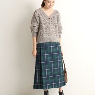 SLOBE IENA  【JOHN COOPER /ジョンクーパー】 Vネックカーディガン◆ ベージュ