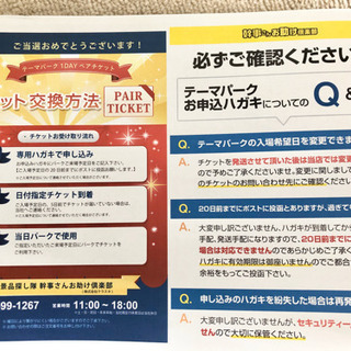 ディズニー　ペア　チケット♡︎ʾʾ パスポート