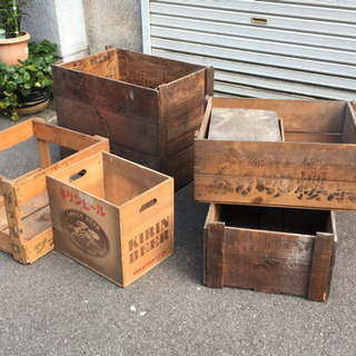 古い木箱まとめて！ ビール箱 蔵の木箱