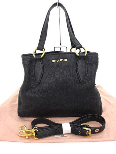 美品 ミュウミュウ RN0757 ヴィッテロカリブ 2way トートバッグ