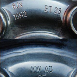 ＶＷポロ純正スチールホイール　１５インチ　溝たっぷりスタッドレス付き♪