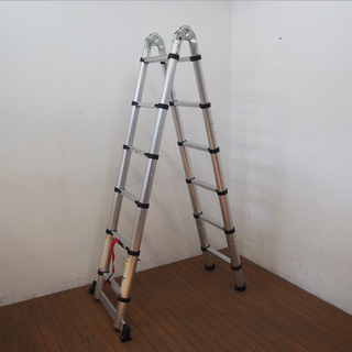 伸縮脚立はしご両用脚立最長1.9m 伸縮はしご最長3.8m 耐荷...