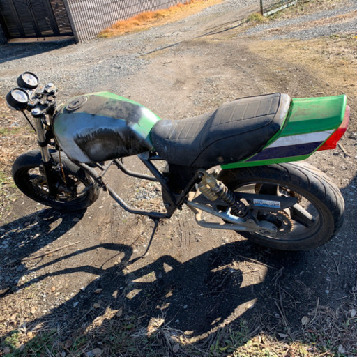 バイク　車種不明　カワサキ　サスペンションなど　部品取り車 バイク 車種不明 カワサキ サスペンションなど 部品取り車