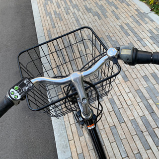 新基準ヤマハ 27インチ パスシティー8段変速 電動自転車 紺色