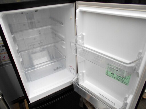 【恵庭発】MITSUBISHI 三菱 2ドア冷凍冷蔵庫 MR-P15Y-B サファイアブラック  2015年製　Pay Pay支払いOK！