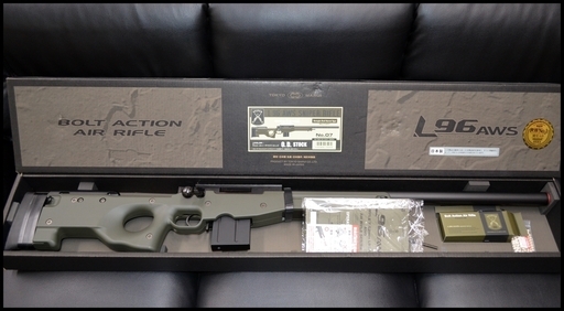 中古 東京マルイ L96AWS O.D.ストック ボルトアクションエアーライフル