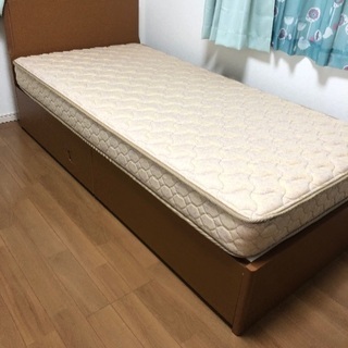 フランスベッド　シングルベッド　収納付きベッド