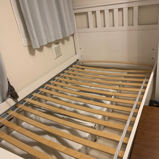 【IKEA】ネムネス　ベッドフレーム＋ベッドベース(すのこ）セミダブル IKEA】ネムネス ベッドフレーム＋ベッドベース(すのこ）セミダブル