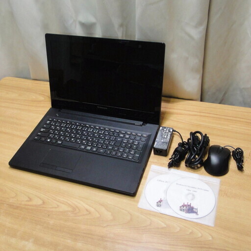お取引中ですLenovo G50-45 シンプルボディーに充実の機能のベーシック・ノート　Win10 Home Office 2019搭載 15.6インチ Webカメラ WiFi Bluetooth内蔵 CPU AMD E1-6010APU メモリ4GB SSD 256GB 送料無料