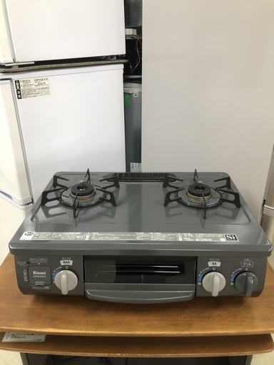 【リサイクルショップどりーむ荒田店】5127　Rinnai　リンナイ　ガスコンロ　2017年製　KGM33NDGL　都市ガス用【3ヶ月保証付き】