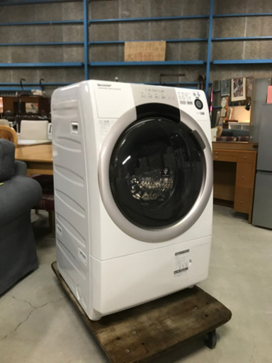 SHARP ドラム式電気洗濯乾燥機 ES-S70-WL コンパクトドラム 7.0kg 2015年製