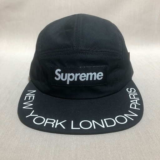 新品未使用 SUPREME VISOR PRINT CAMP CAP シュプ BLACK