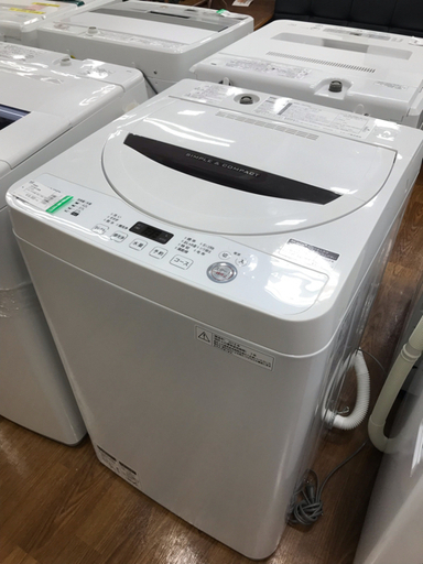 1年間保証付き！2018年製！SHARP（シャープ）全自動洗濯機　ES-GA4B