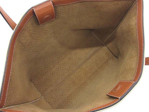 LOEWE ロエベ Tショッパー トートバッグ ナチュラル×タン