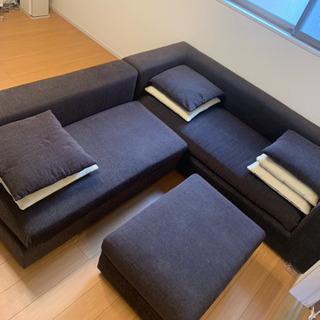 ほぼ新品 ソファー『オットマン付き