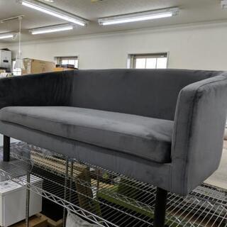 2人掛けソファ ベロア調 グレー色【展示品☆未使用品】 | memi.lk