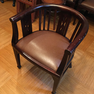 木製飾り彫椅子　4脚